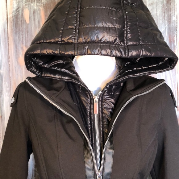 French Connection quilted bib and hood Jacket - Picture 3 of 8